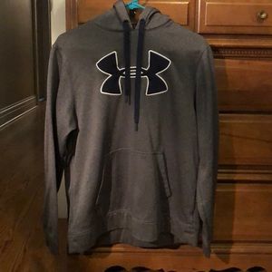 Grey and Navy Blue Under Armour Hoodie